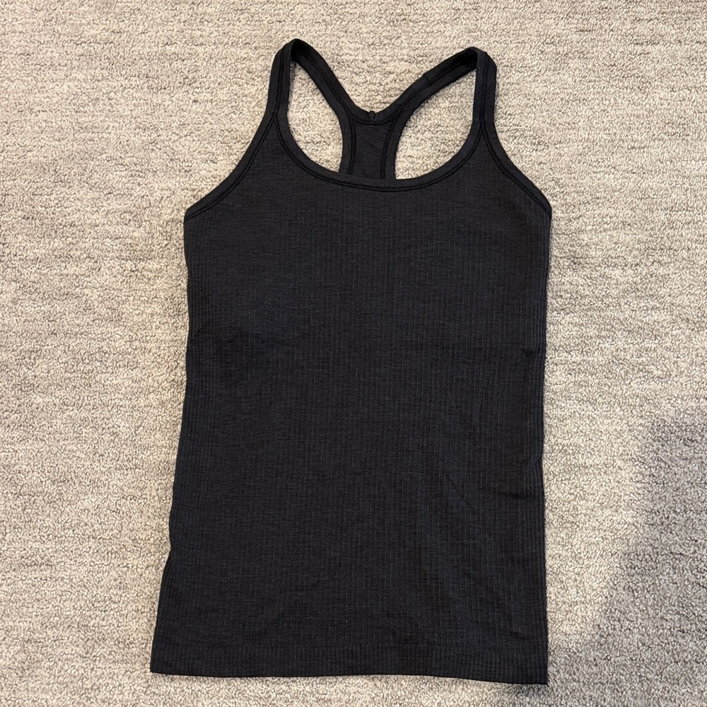 lululemon athletica Black Ribbed Racerback Tank